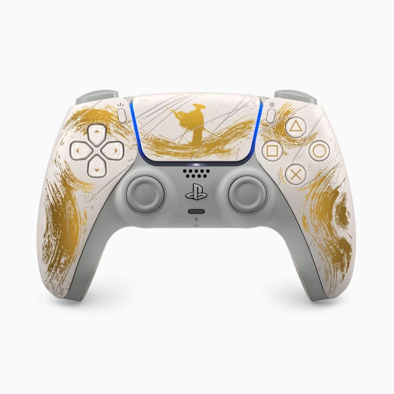PS5 DualSense Wireless Controller – Ghost of Yotei Black Limited Edition (Gold)