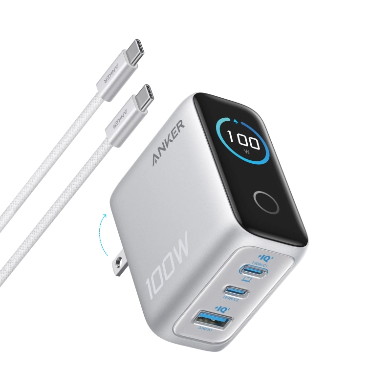Anker 100W GaN Fast Charger with Smart Display - Image 2
