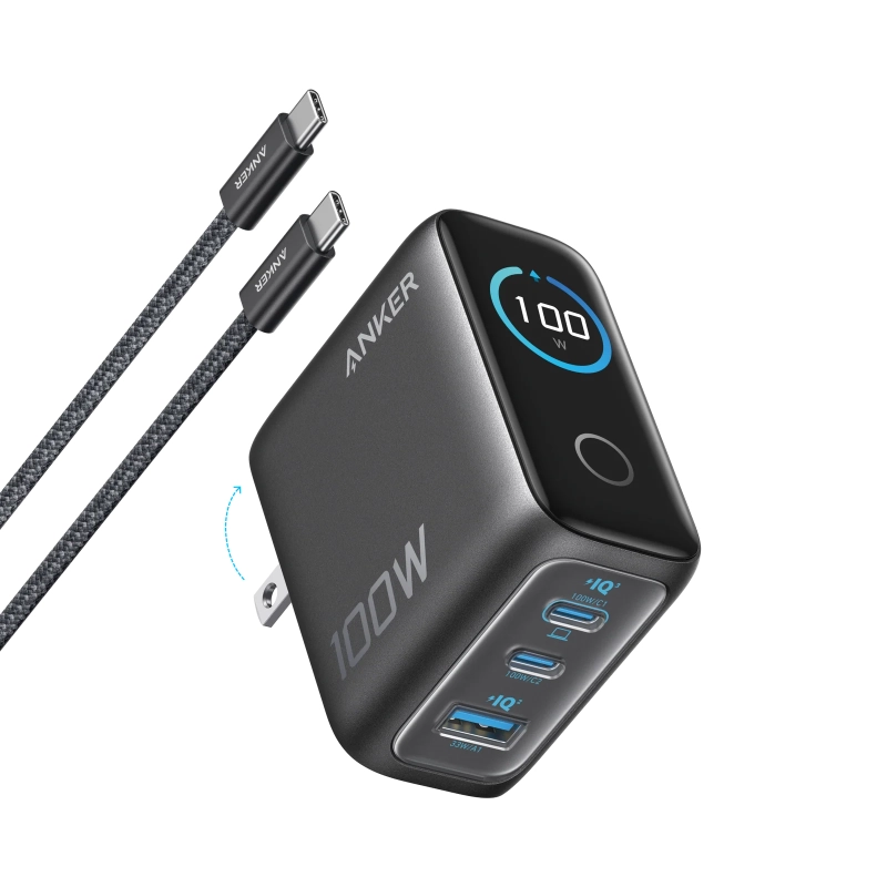Anker 100W GaN Fast Charger with Smart Display