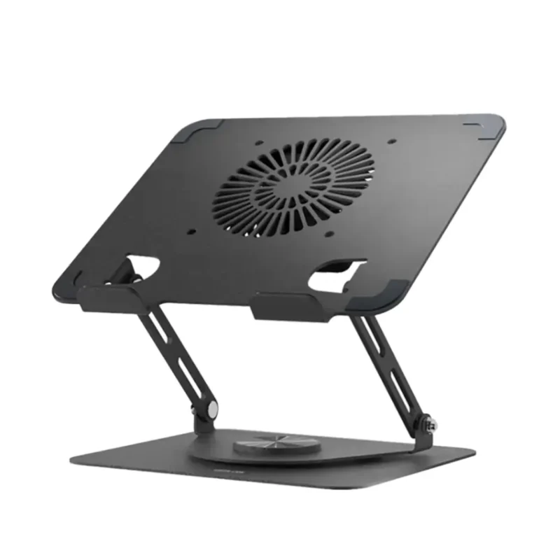 Green Lion Adjustable Laptop Stand with Cooling Fan (GNAD360STDBK)