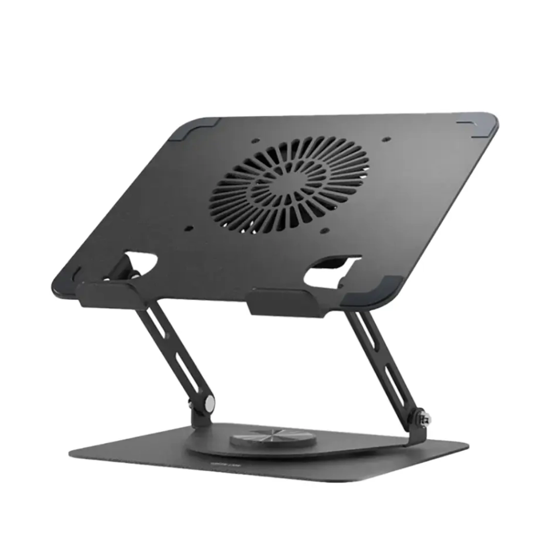 Green Lion Adjustable Laptop Stand with Cooling Fan (GNAD360STDBK)