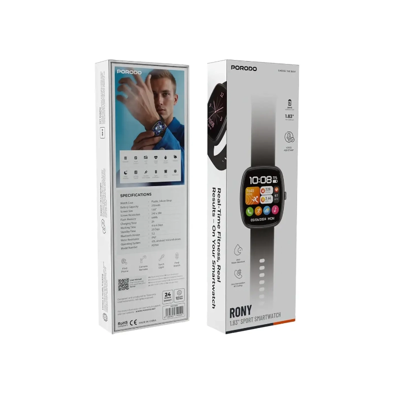 Porodo Rony 1.83-inch Sport Smart Watch - Image 4
