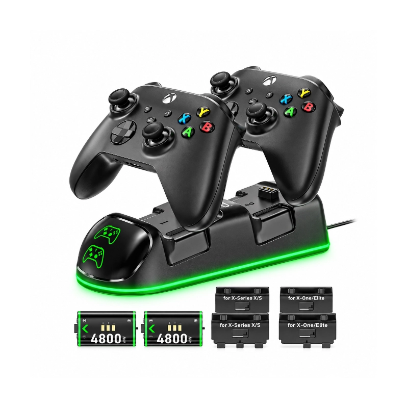OIVO Xbox Controller Charging Dock with 2 Rechargeable Batteries